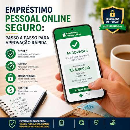 Empréstimo pessoal seguro no Brasil: como solicitar online com aprovação rápida